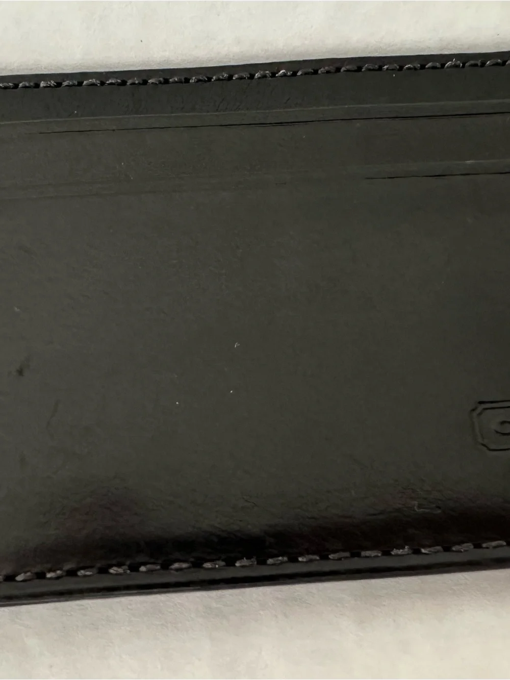 Coach Black Leather Card & Key Holder